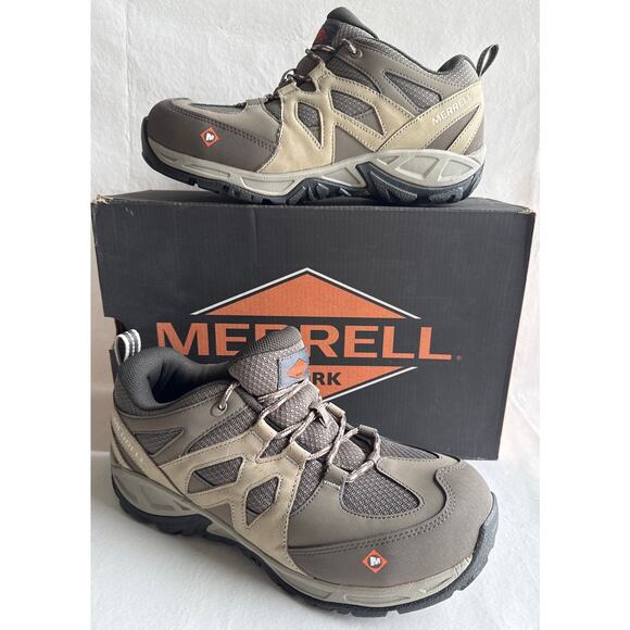 Merrell Siren Safety Work Shoe Women's 11M Alloy Toe EH Leather Brindle J099322 - Picture 12 of 12